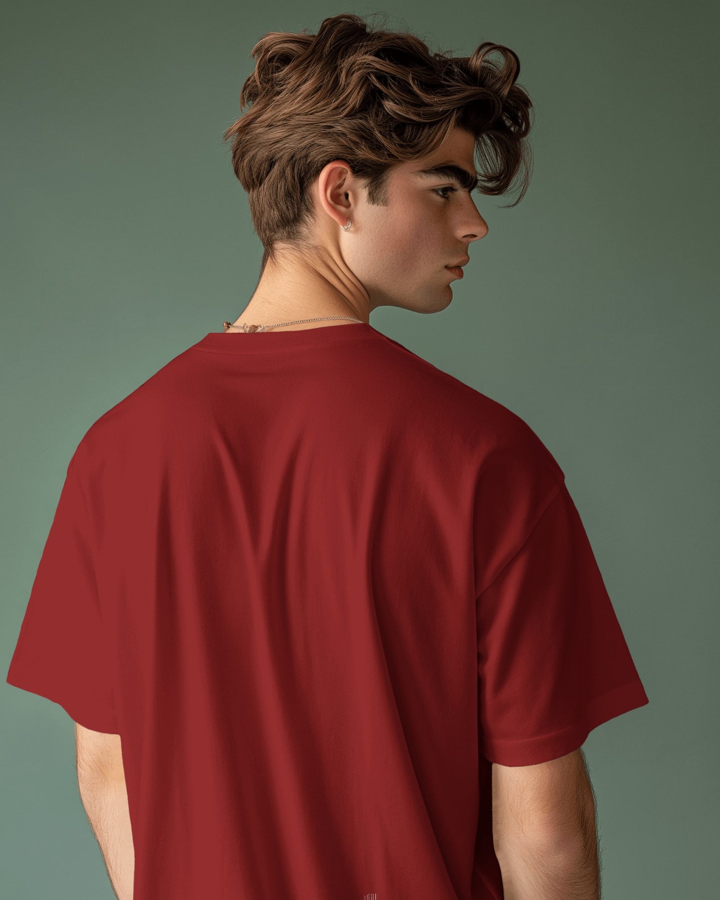 Italian Renaissance Graphic Oversized Tee – Crimson Edition