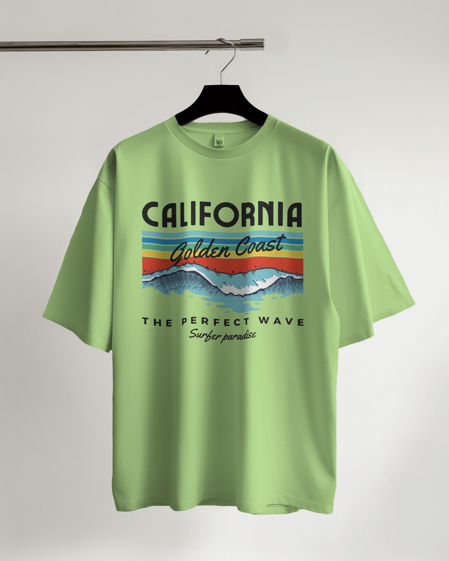 The Golden Coast" Oversized T-Shirt Ride the Wave in Style