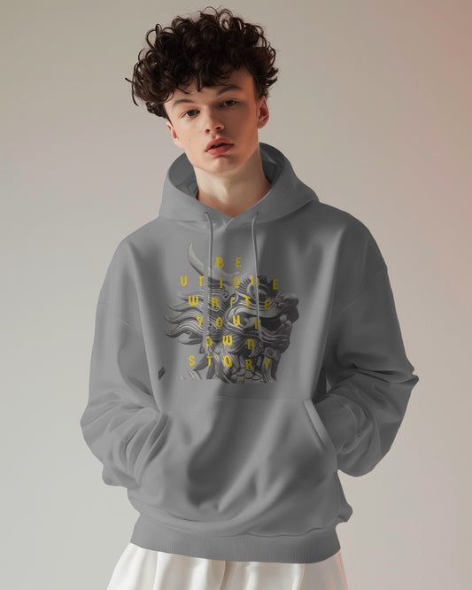 A Striking Yellow Dragon Design Graphic Hoodie