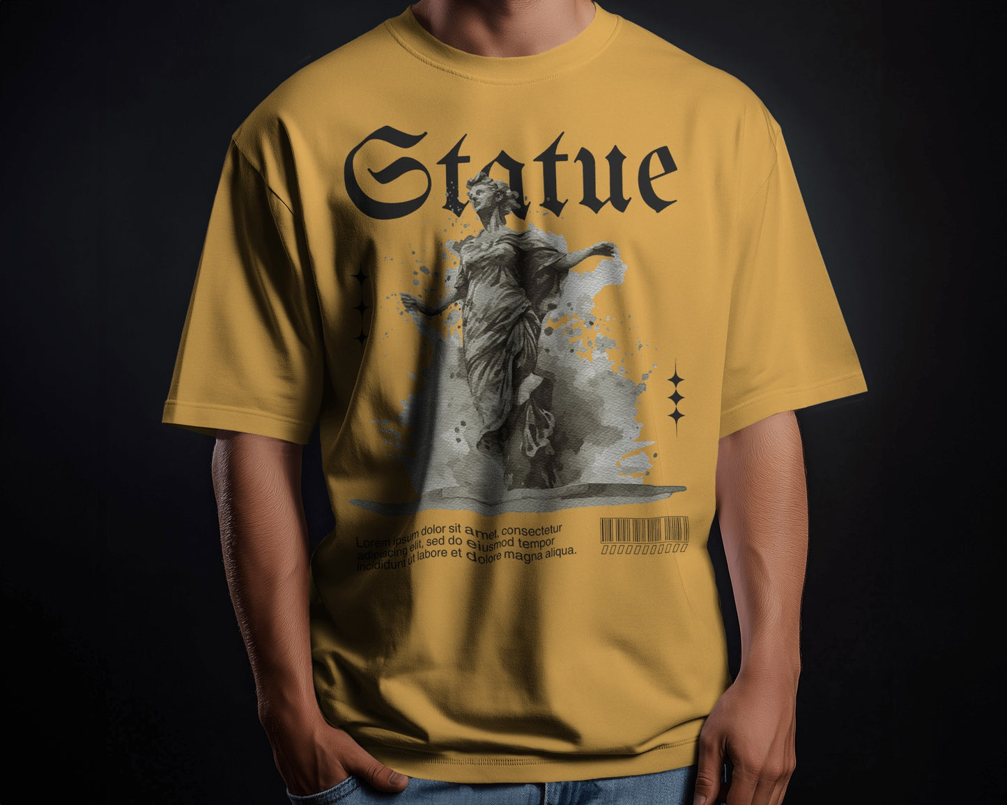 Official Statue Graphic Oversized T-Shirt